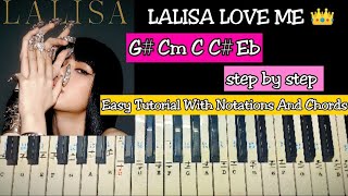 LISA - 'LALISA' Easy Piano Tutorial With Notations, Chords and Lyrics Step by Step #Lalisa #Lisa #BP