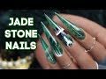 JADE STONE NAILS IN ACRYLIC - Collab with Talia's Nail Tales