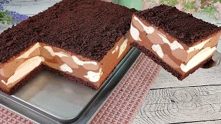 Quick YOGURT cake "Ice Cream "Milka "! Delicious and airy chocolate cake!