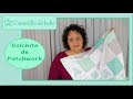 Canastilla de bebe , colchita de patchwork con nombre