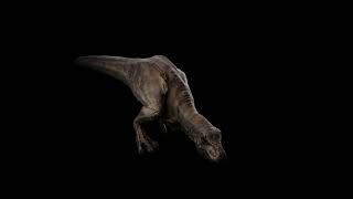 3D Tyrannosaurus rag dollon back right to stand animation #animation #3danimation