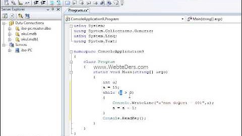 C# Console While Döngüsü - C # SHARP DERSLERİ