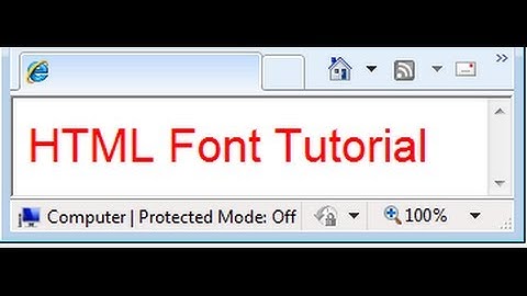 HTML Basic 4 - Fonts