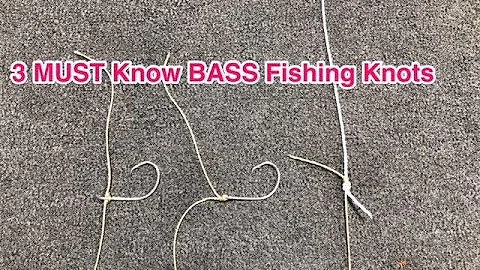 3 Must Know BASS Fishing Knots!! (Palomar Knot, Tying Leader, Dropshot Knot)