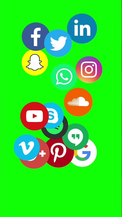 Floating social media apps in green screen #shorts #greenscreen
