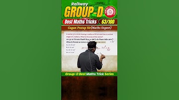 #63 RRB Group-D Best Maths Tricks Series 🔥 Gagan Pratap Sir #railway #groupd #selectionway
