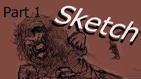 Lions Fight - Part 1 (Sketch) Digital Pencil Drawing [Timelapse]