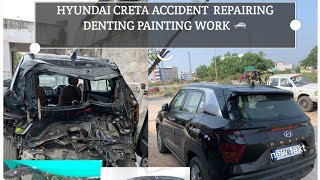 #Hyundai black,#creta rare #accident Repairing#Denting Painting Work#Narsing car care spray-painting