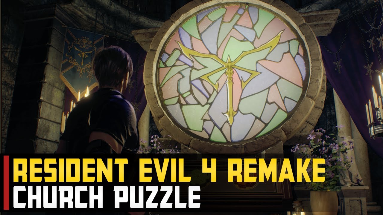 Resident Evil 4 remake Church puzzle solution: Rotate the stained