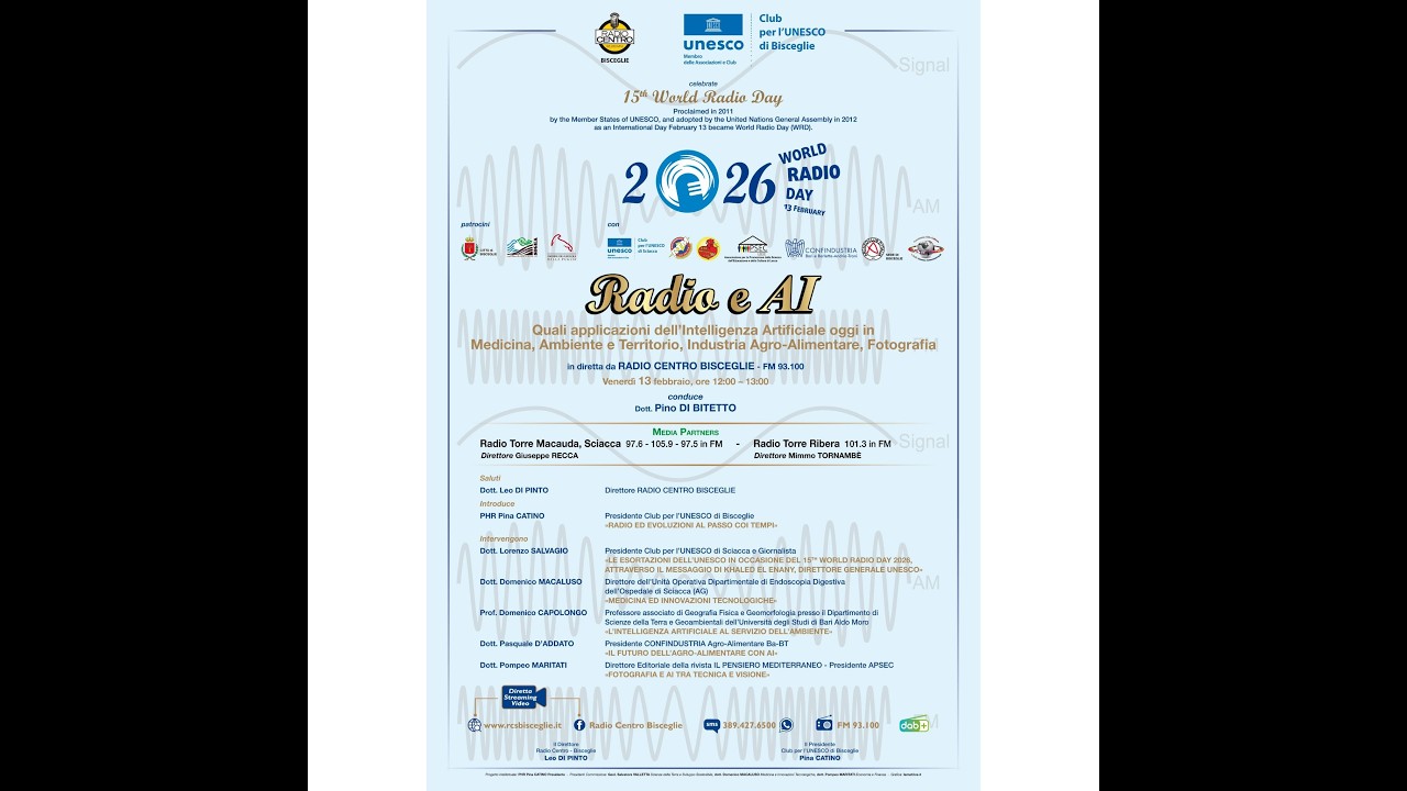 WORLD RADIO DAY 2026 - 15a edizione World Radio Day - Radio e AI