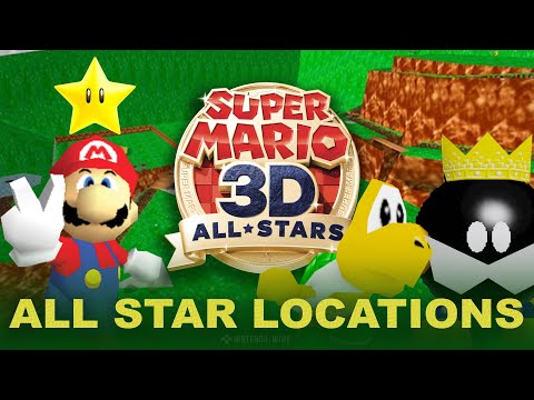 Super Mario 64 | Bob-omb Battlefield - All Star Locations (3D All-Stars, Nintendo Switch)