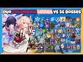 Duo C0R1 Columbina and C0 Linnea vs 56 Bosses (WL 9) Without Food Buff | Genshin Impact