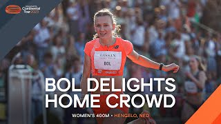 Bol sprints to 400m meeting record in front of home crowd | Continental Tour Gold 2023