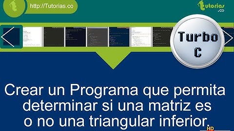 arrays – turbo C (triangular inferior de una matriz)