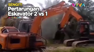 VIDEO Duel Eskavator, Sikut-sikutan Sengketa Lahan