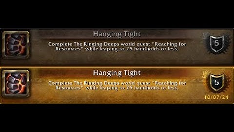 How To Get The Hanging Tight Achievement! (The Ringing Deeps)