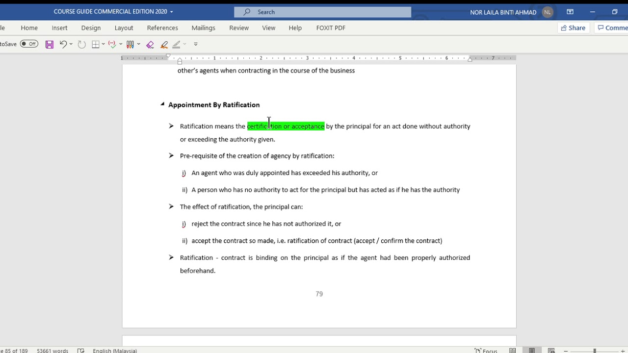 Law of Agency (Part 1)