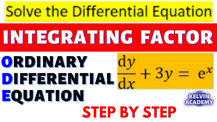 SOLVE dy/dx + 3y = e^x by INTEGRATING FACTOR