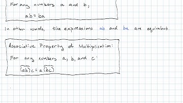 Commutative and Associative Property of Multiplication