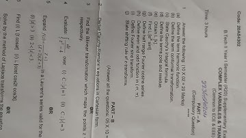 COMPLEX VARIABLES AND TRANSFORM Question paper|JNTUA|R20 Regulation|Old model paper| jntua|EEE|BTECH