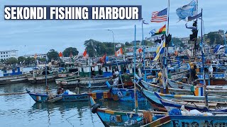 A Day In Sekondi Fishing Harbour- Tour Video - Takoradi-Ghana🇬🇭