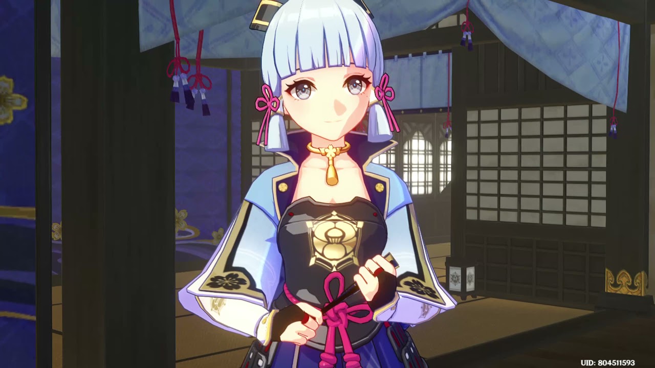 Kamisato Ayaka's first appearance and interaction l Genshin Impact