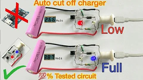 Very Simple 3.7v Li-ion Battery Charger || Auto cut off charging module #chargingmodule