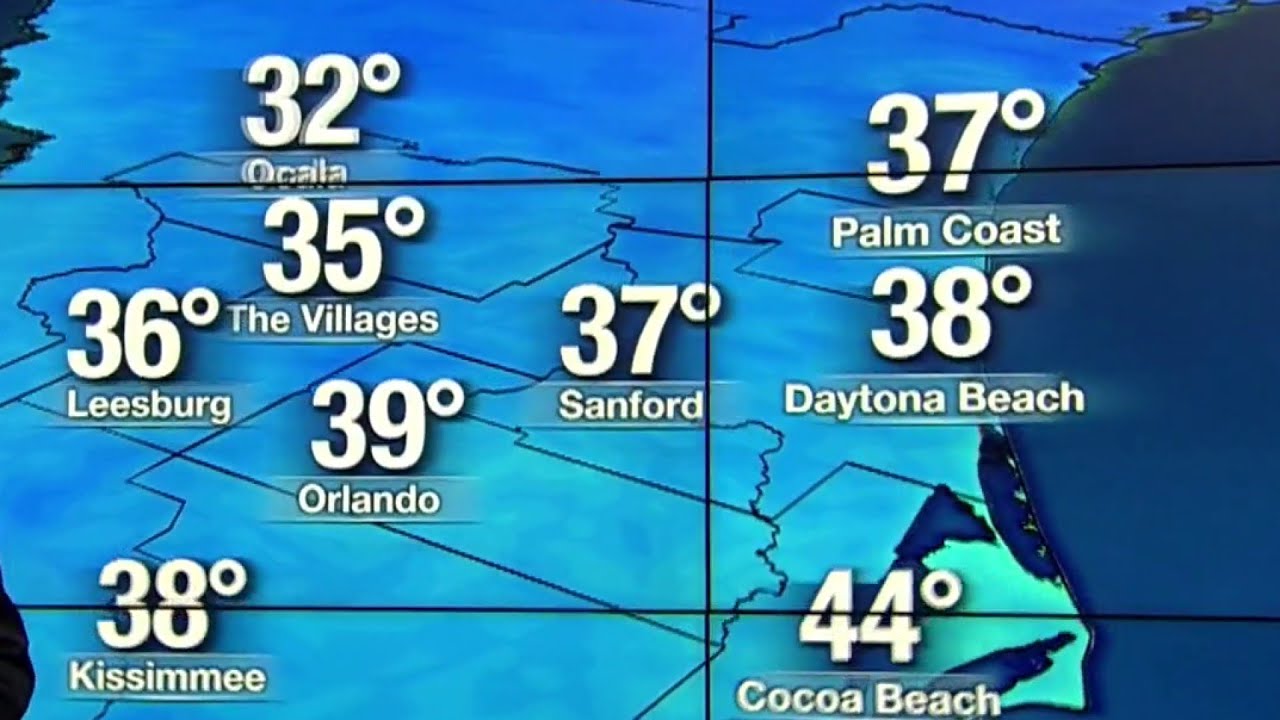 Freeze warning for some Central Florida counties overnight - YouTube