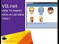 VB.net How to insert icon in listview tool?