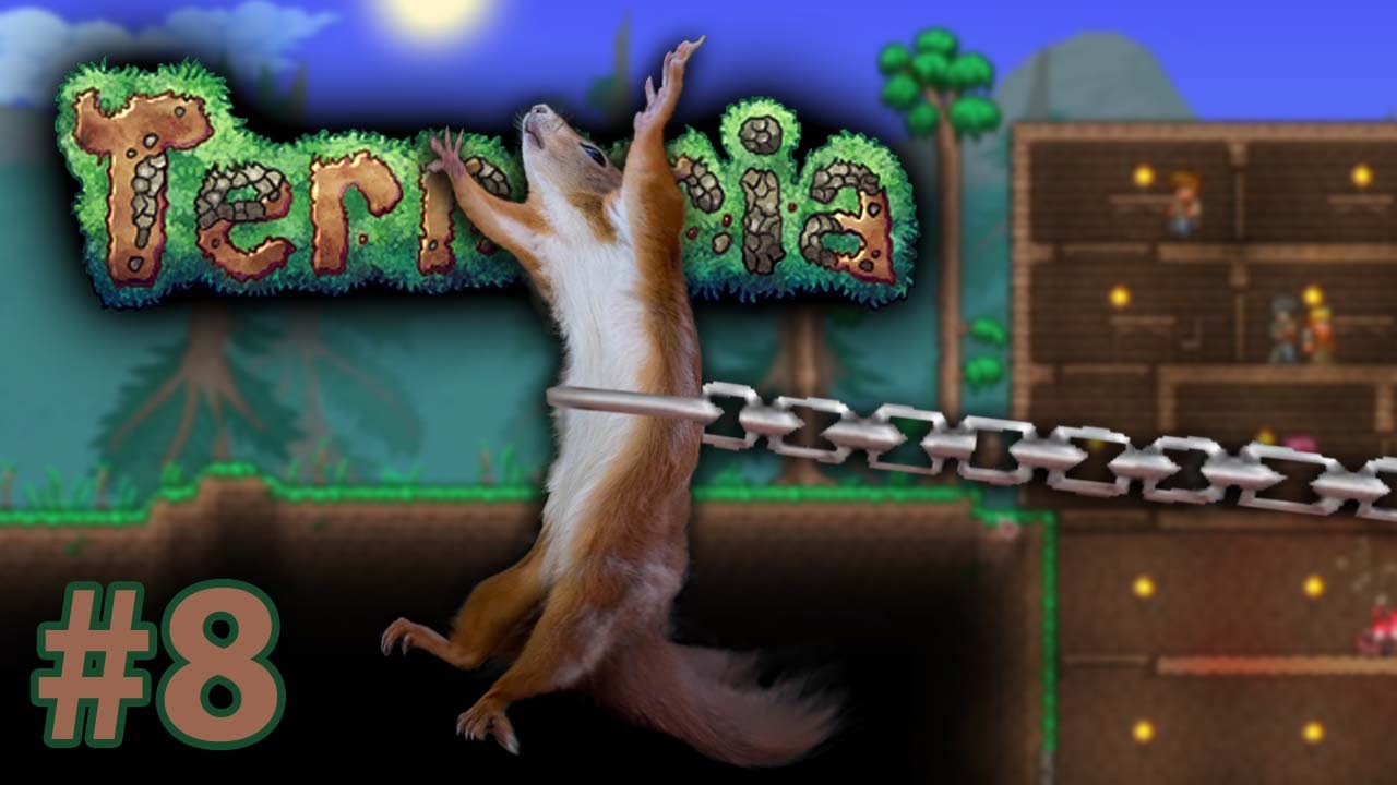 CAN YOU USE A SQUIRREL AS A GRAPPLING HOOK? Terraria 8 YouTube