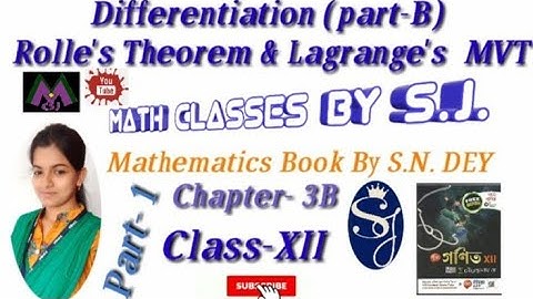 Differentiation (part-B) Rolle