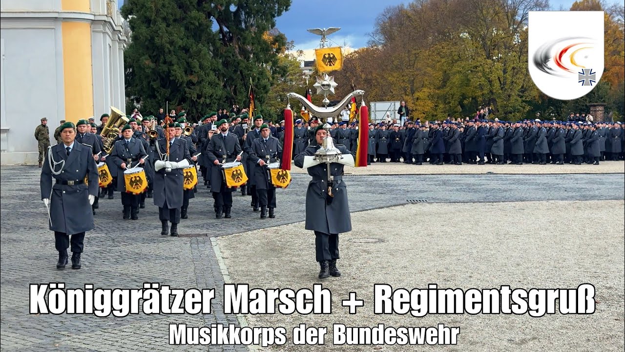 Königgrätzer Marsch/Regimentsgruß - 70 Jahre Bundeswehr - Gelöbnis Brühler Schloss 2025