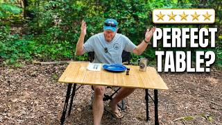 My new favorite camp table!!  KingCamp bamboo folding outdoor table