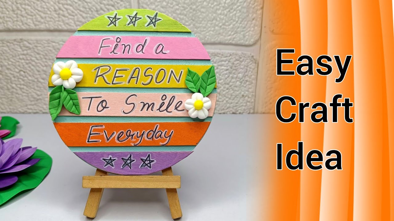 Идея для поделки в стиле домашнего декора || Красочное настенное украшение с цитатой || Идея для ...