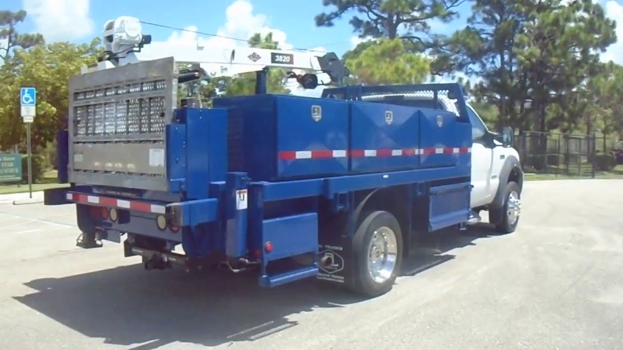 FORD F550 UTILITY SERVICE PROPANE TRUCK IMT MODEL 3820 7,500 LBS CRANE