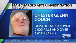 Man arrested after detectives allegedly find drugs, around 120 firearms in Kentucky home