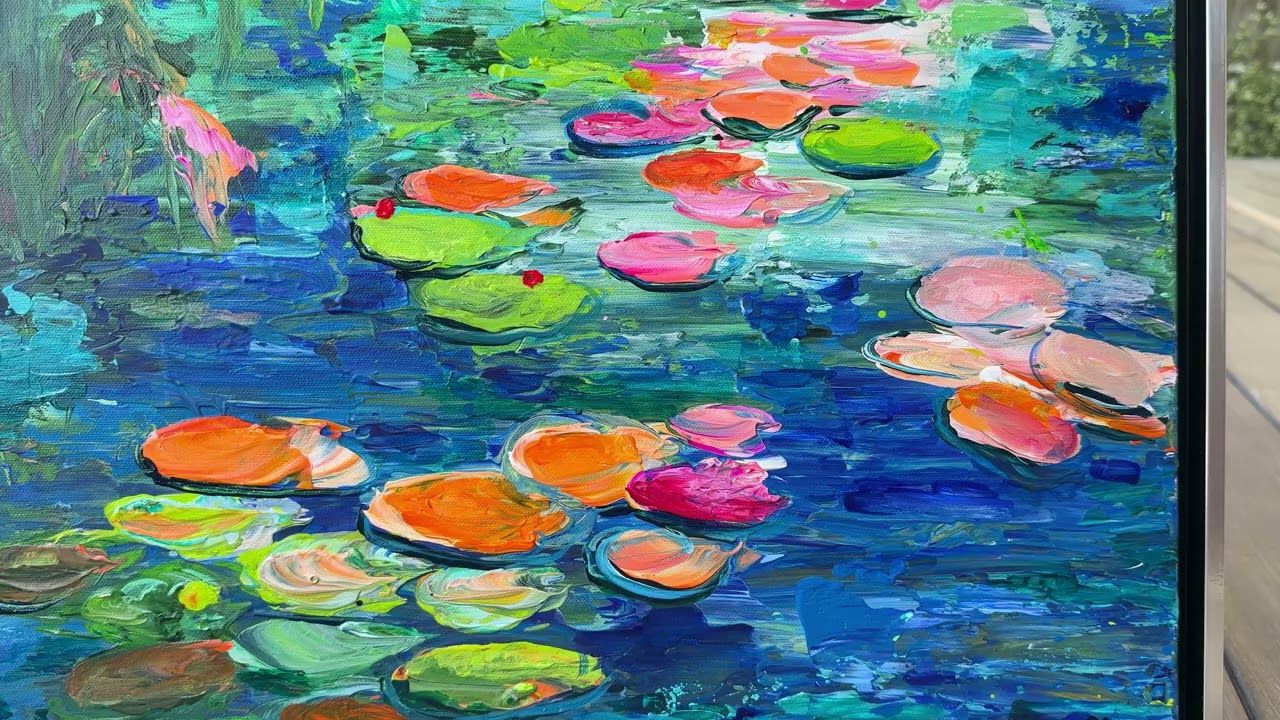 Water Lily Life -Original Impressionist Landscape Painting | Maria