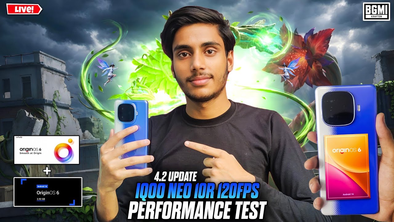 iQOO NEO 10R 120 FPS PERFORMENCE TEST AFTER 10 MONTHS🔥| WITH HANDCAM😲#bgmilive #120fps #iqooneo10r