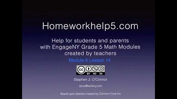 Grade 5 EngageNY Eureka Math Module 6 Lesson 14