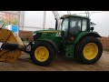 John Deere 6130M Tractor with Metal Pless Snow Plow