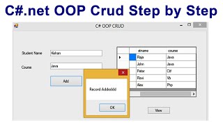 Information C#.net OOP CRUD Step by Step Update