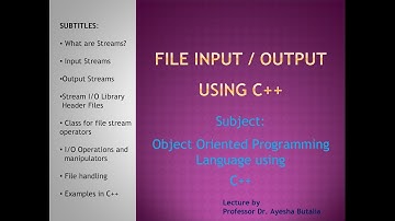 File Input Output Streams using Object Oriented Programming Language C++ with examples