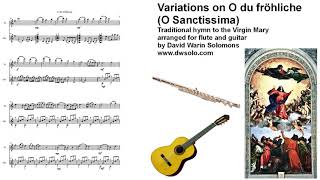 Variations on O du fröhliche (O Sanctissima) for flute and guitar