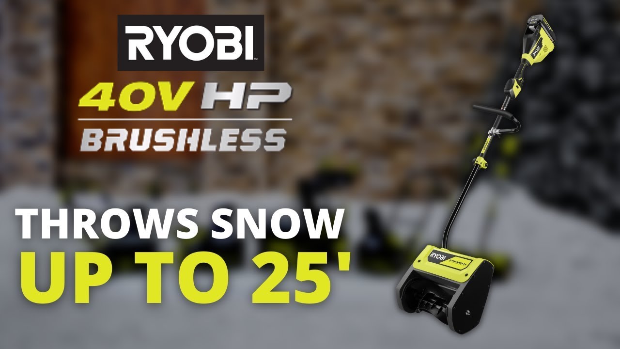 RYOBI 40V HP Brushless 12" Snow Shovel YouTube
