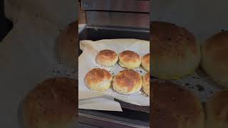 Ran out of bread so i made hamburger buns.