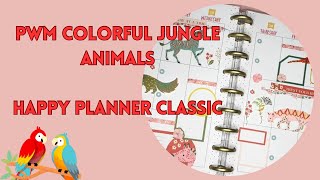PWM Colorful Jungle Animals / Happy Planner Classic