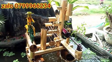 Tiểu cảnh cối giã gạo, của người dân tộc hơi mong, ngày xưa, ống nhựa pvc