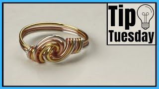 Tri-Tone @beadalon Artistic Wire Ring Tip Tuesday Tutorial