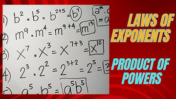 Laws of exponents(product of powers) exponent laws,exponent rules,rules of exponents