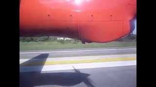 Despegando del Aeropuerto de Valera en el Fokker 50 de Avior